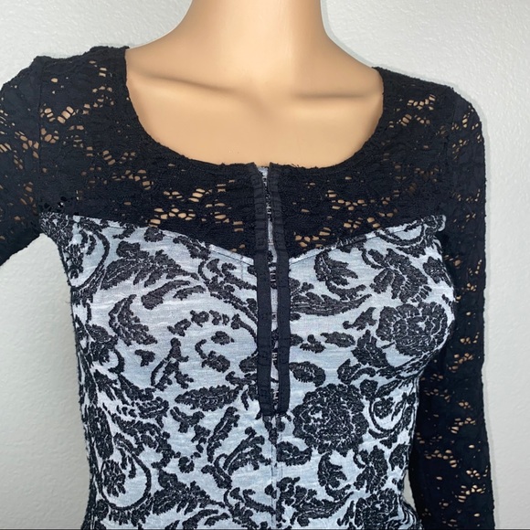 Free People Eyelet Lace Floral Jacquard Dress - Picture 8 of 14